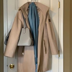 Calvin Klein hooded wool blend coat